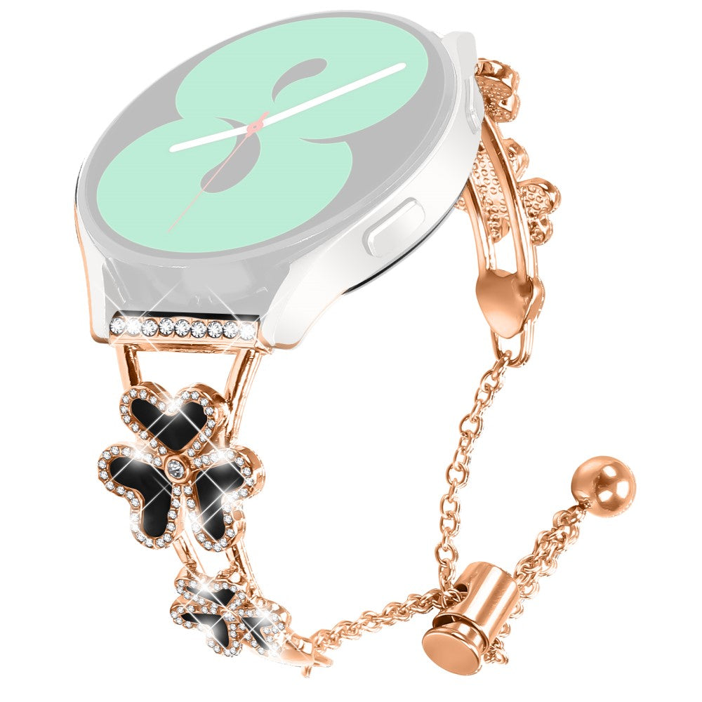 Verizon Gizmo Watch 1 Metal Band Replacement Watch Strap Heart Clover Decor - Rose Gold#serie_1