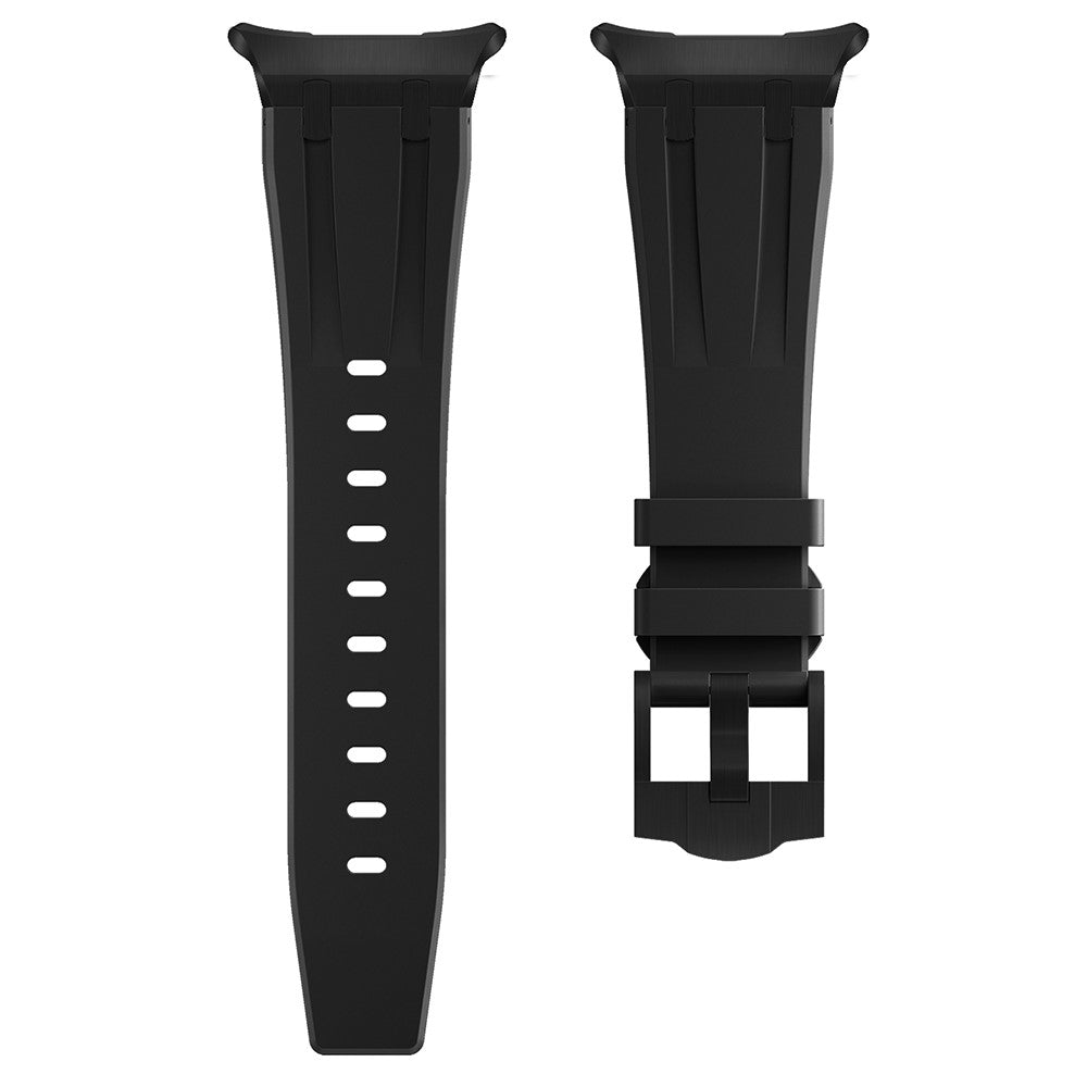 Samsung Galaxy Watch Ultra 47mm Silicone Watch Band Adjustable Strap with Black Buckle - Black+Black#serie_1