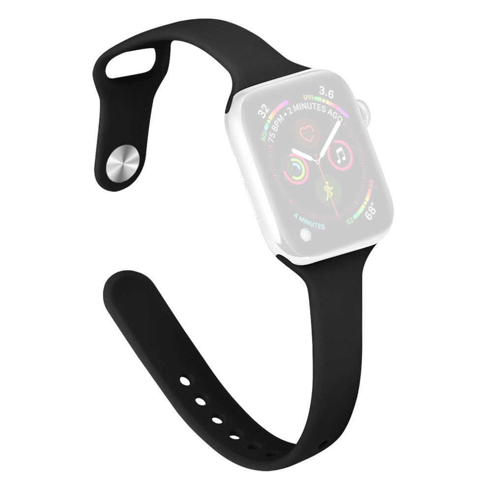 KALEBOL Silicone Watch Band Apple Watch Series 10 42mm Replacement Strap - Black#serie_1