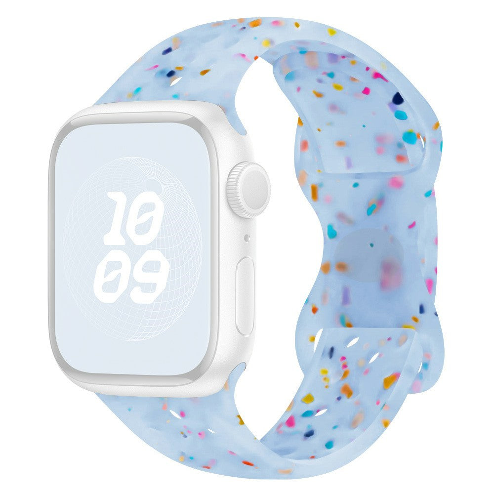 KALEBOL 22mm Silicone Strap Samsung Galaxy Watch3 45mm / Watch 46mm / Huawei Watch GT 5 / 5 Pro Butterfly Clasp Watch Band - Transparent Blue#serie_9