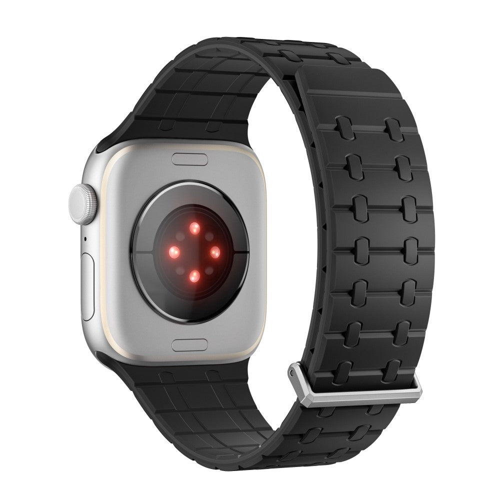 KALEBOL Magnetic Watch Band Apple Watch Series 10 42mm Silicone Strap - Black#serie_2