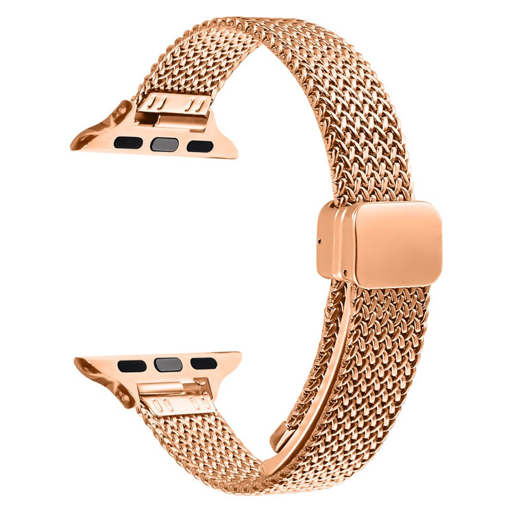 Milanese Watch Band Apple Watch Series 10 42mm Herringbone Stainless Steel Strap - Rose Gold#serie_1
