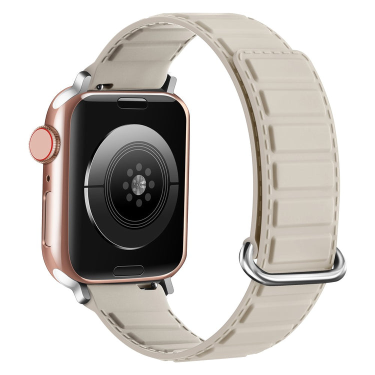 Silicone Strap Apple Watch Series 10 42mm Magnetic Reverse Buckle Watch Band - Starlight#serie_2