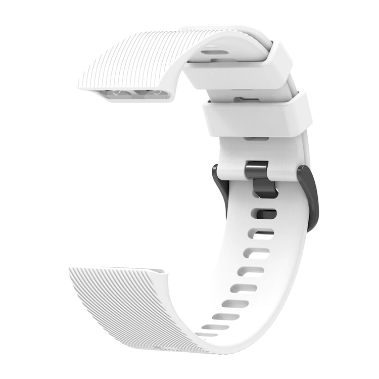 Silicone Strap Garmin Forerunner 35 / 30 Adjustable Watch Band with Black Buckle - White#serie_2