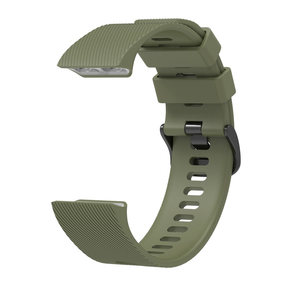 Silicone Strap Garmin Forerunner 35 / 30 Adjustable Watch Band with Black Buckle - Army Green#serie_6
