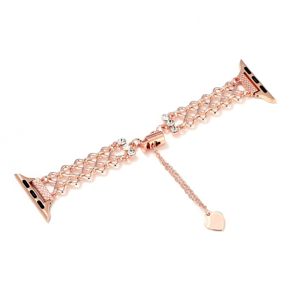 Braided Metal Strap Apple Watch Series 10 42mm Replacement Watch Band - Rose Gold#serie_1