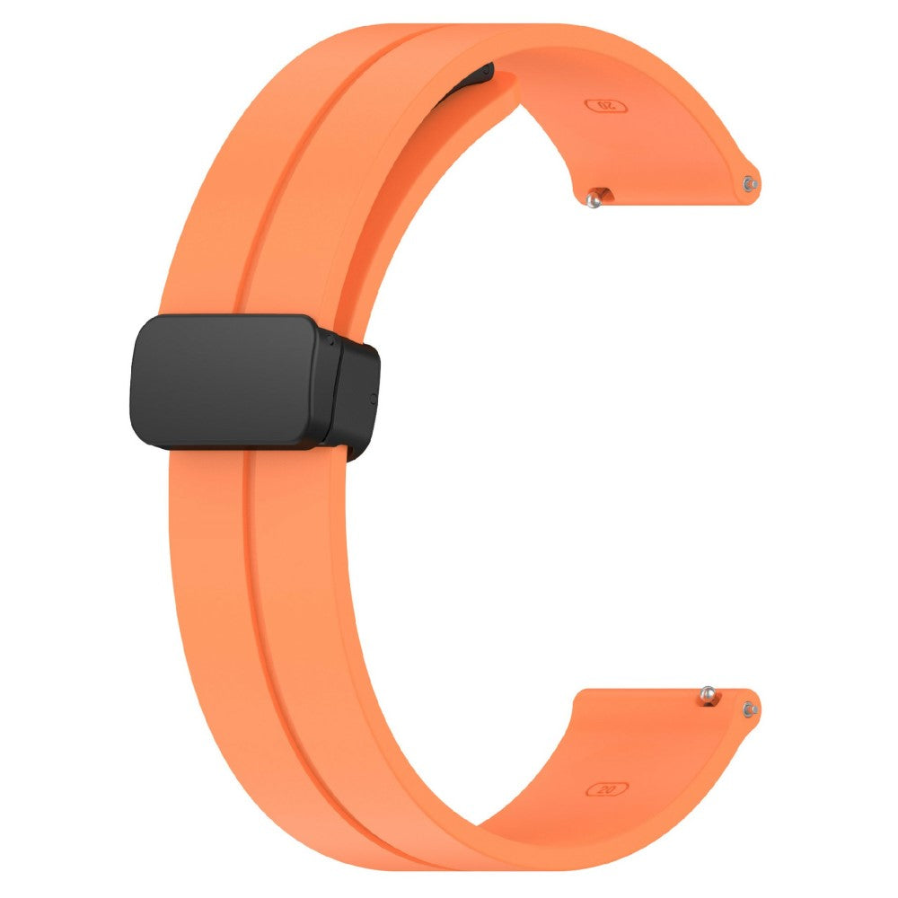 KALEBOL 22mm Magnetic Buckle Strap Samsung Galaxy Watch3 45mm / Huawei Watch GT 5 46mm / GT 5 Pro 46mm Silicone Watch Band - Orange#serie_1