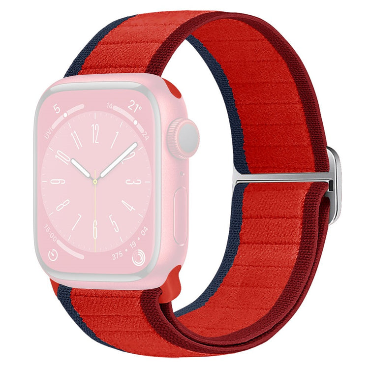 Watch Band Apple Watch Series 10 42mm Elastic Nylon Figure-8 Buckle Strap - Red#serie_4