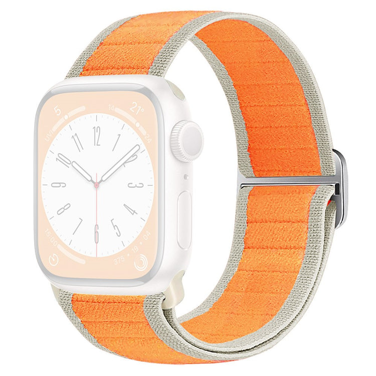 Watch Band Apple Watch Series 10 42mm Elastic Nylon Figure-8 Buckle Strap - Orange#serie_6