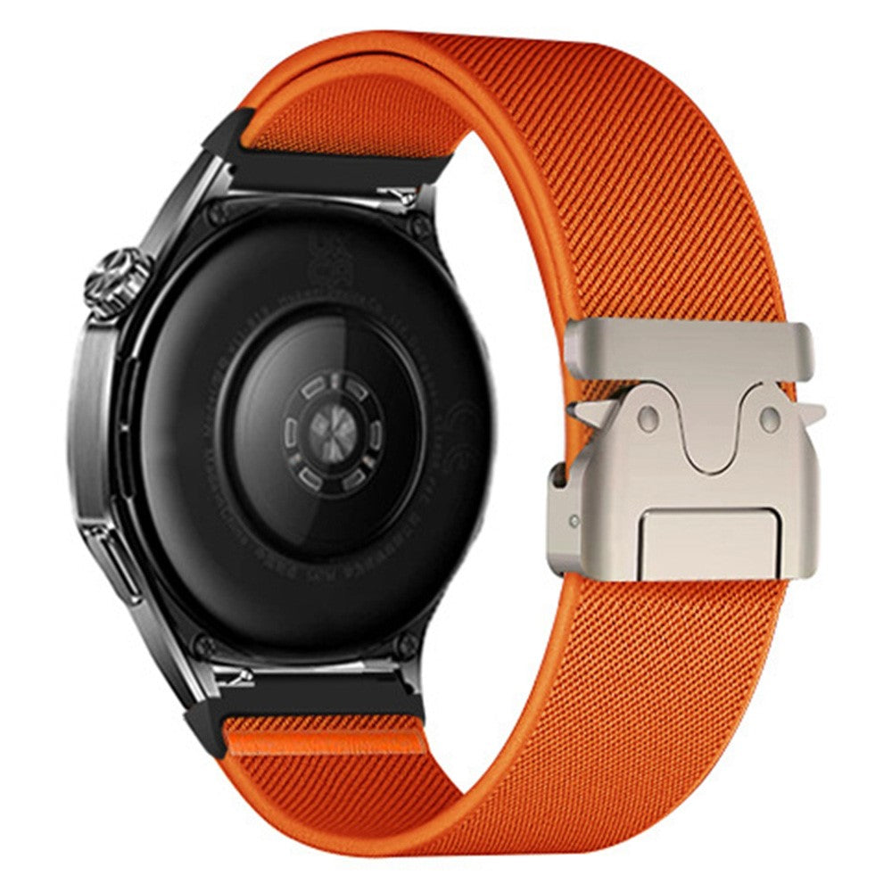 22mm Watch Band Huawei Watch GT 5 Pro 46mm Elastic Nylon Braided Strap with Bull Head Umbrella Buckle - Orange#serie_1