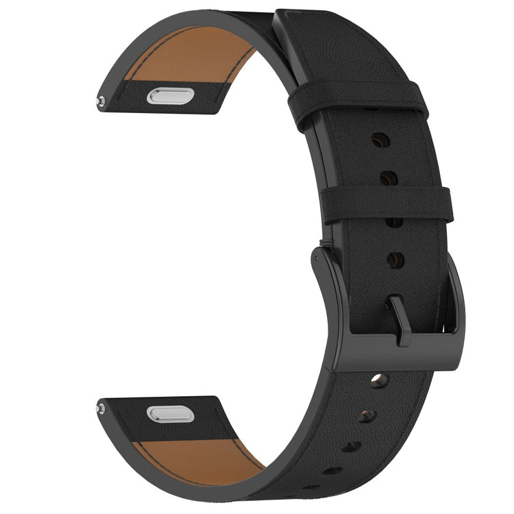 Huawei Honor Xiaomi Garmin Smartwatch Band 22mm Universal Top Layer Cowhide Leather Strap - Black#serie_3