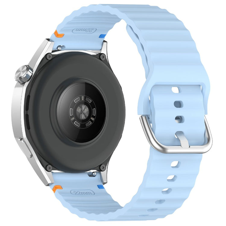 22mm Silicone Band Samsung Galaxy Watch 46mm Wave Design Watch Strap - Baby Blue#serie_8