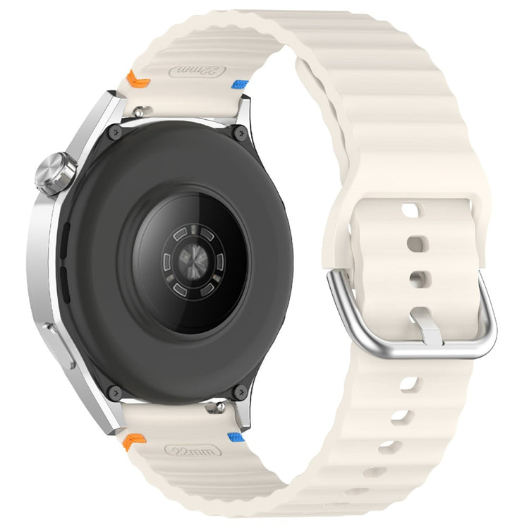 22mm Silicone Band Samsung Galaxy Watch 46mm Wave Design Watch Strap - Starlight#serie_11