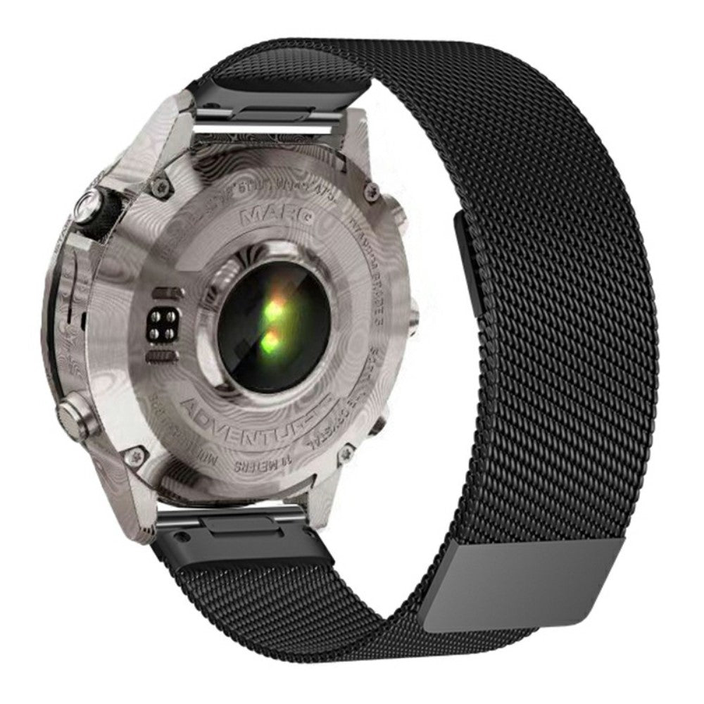 Garmin Smart Watch 26mm Wrist Band Magnetic Milanese Loop Watch Band - Black#serie_1