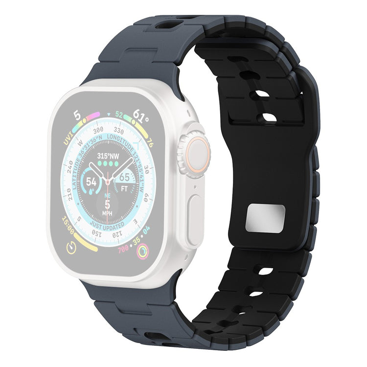 Watch Band Apple Watch Series 41mm - 40mm - 38mm Dual Color Silicone Strap - Midnight Blue+Black#serie_10