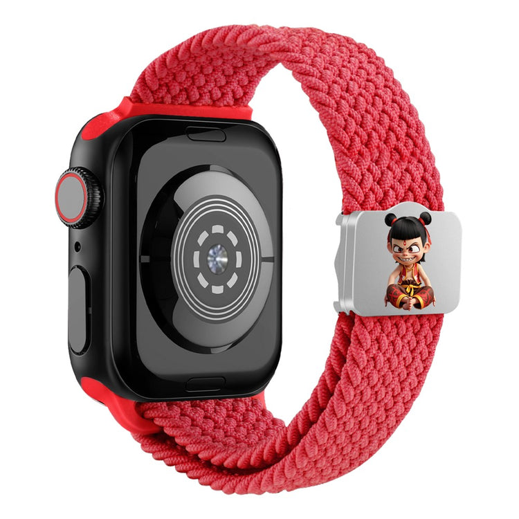 Watch Strap Apple Watch Series 41mm - 40mm - 38mm Ne Zha UV Printed Nylon Band - Red / Ne Zha#serie_8