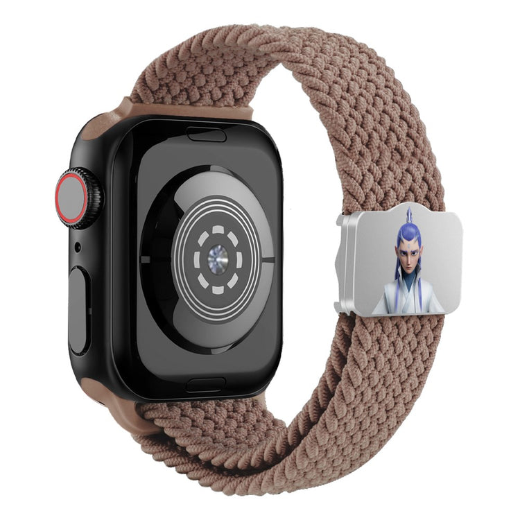 Watch Strap Apple Watch Series 41mm - 40mm - 38mm Ne Zha UV Printed Nylon Band - Smoky Purple / Ao Bing#serie_16