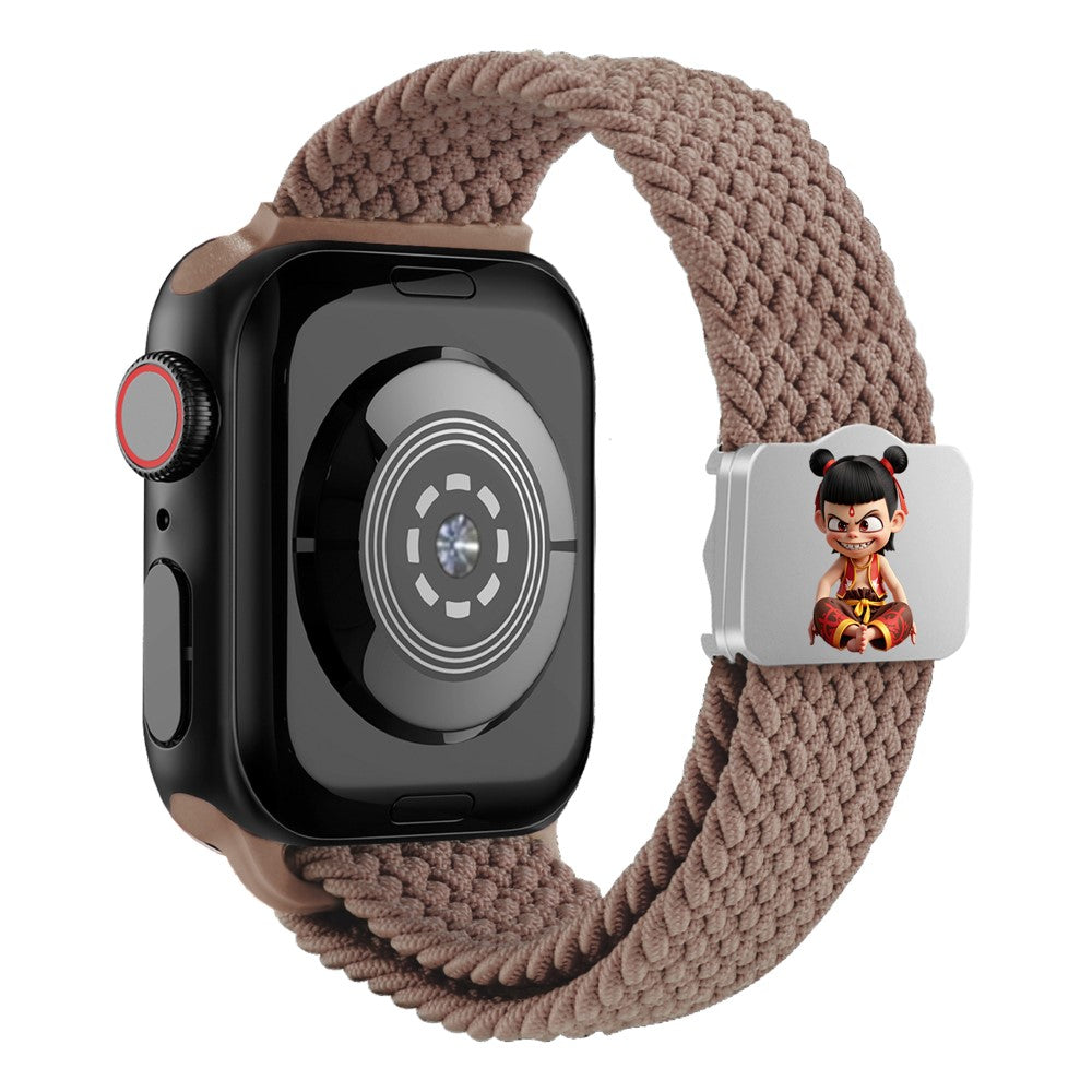 Watch Strap Apple Watch Series 41mm - 40mm - 38mm Ne Zha UV Printed Nylon Band - Smoky Purple / Ne Zha#serie_17