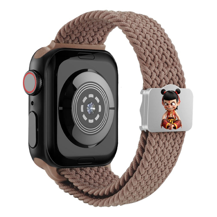 Watch Strap Apple Watch Series 41mm - 40mm - 38mm Ne Zha UV Printed Nylon Band - Smoky Purple / Ne Zha#serie_17
