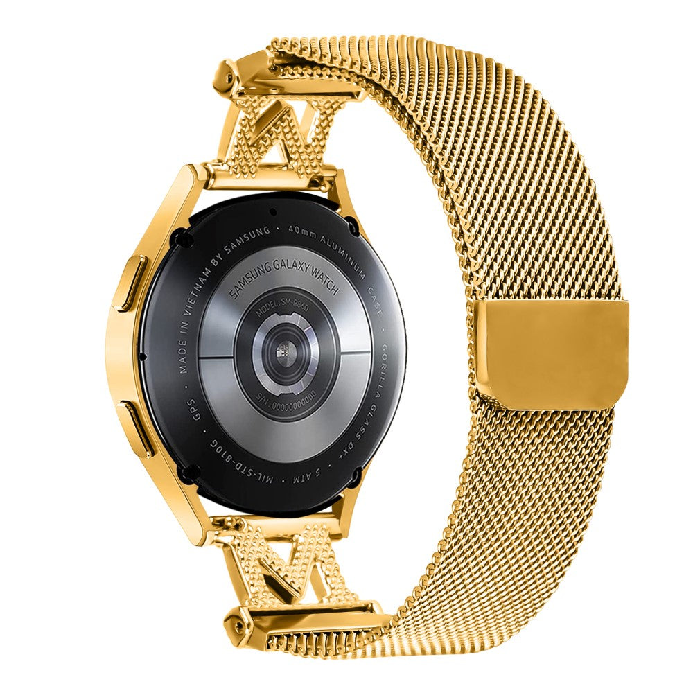 M-Type Milanese Bands Garmin Instinct 2S Stainless Steel Metal Strap - Gold#serie_2