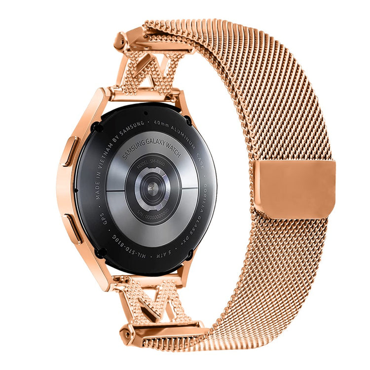 M-Type Milanese Bands Garmin Instinct 2S Stainless Steel Metal Strap - Rose Gold#serie_3