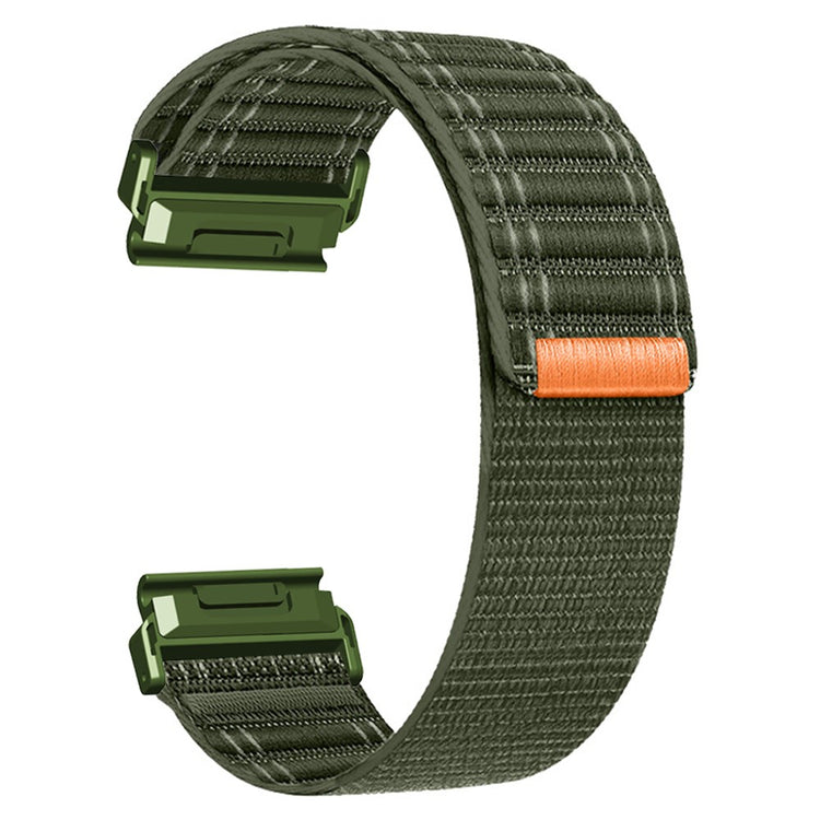 22mm Watchband Garmin Fenix 8 (47mm) / 7 / 6 / 5 Bands Titanium Nylon Loop Wrist Strap - Army Green#serie_1