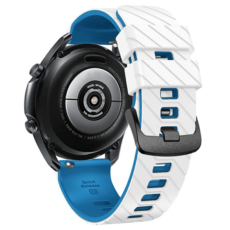 Silicone Band Suunto 9 Peak Pro / 9 Peak / Vertical / Race S / Race Dual Color Replacement Watch Strap - White+Blue#serie_2