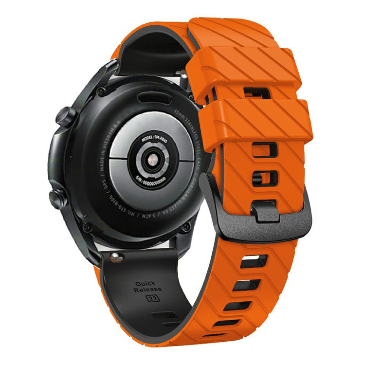 Silicone Band Suunto 9 Peak Pro / 9 Peak / Vertical / Race S / Race Dual Color Replacement Watch Strap - Orange+Black#serie_3