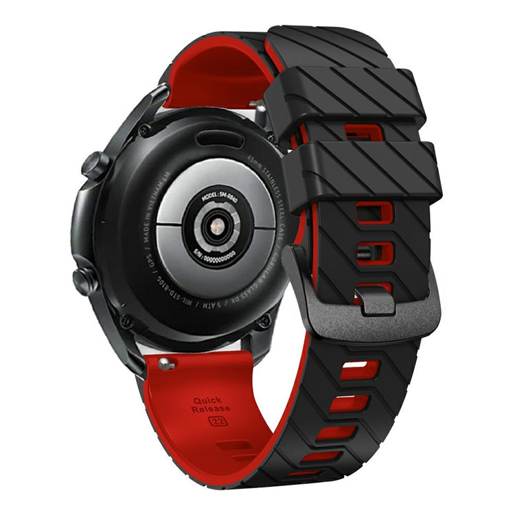 Silicone Band Suunto 9 Peak Pro / 9 Peak / Vertical / Race S / Race Dual Color Replacement Watch Strap - Black+Red#serie_5