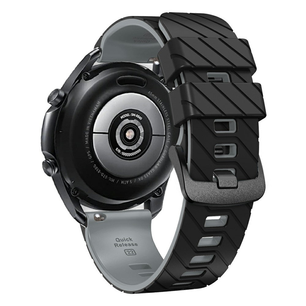 Silicone Band Suunto 9 Peak Pro / 9 Peak / Vertical / Race S / Race Dual Color Replacement Watch Strap - Black+Grey#serie_6