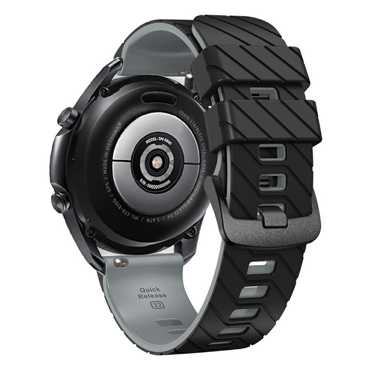 Silicone Band Suunto 9 Peak Pro / 9 Peak / Vertical / Race S / Race Dual Color Replacement Watch Strap - Black+Grey#serie_6