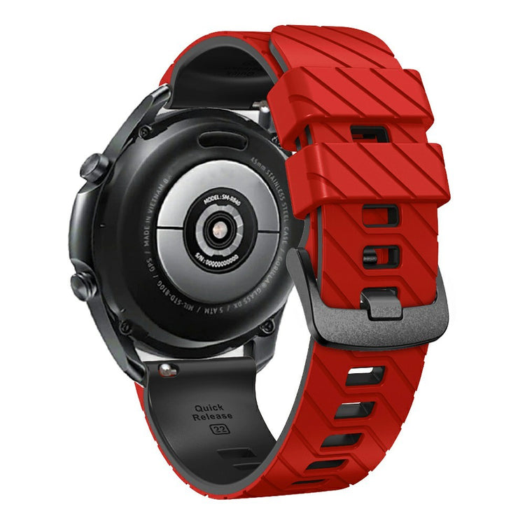Silicone Band Suunto 9 Peak Pro / 9 Peak / Vertical / Race S / Race Dual Color Replacement Watch Strap - Red+Black#serie_8