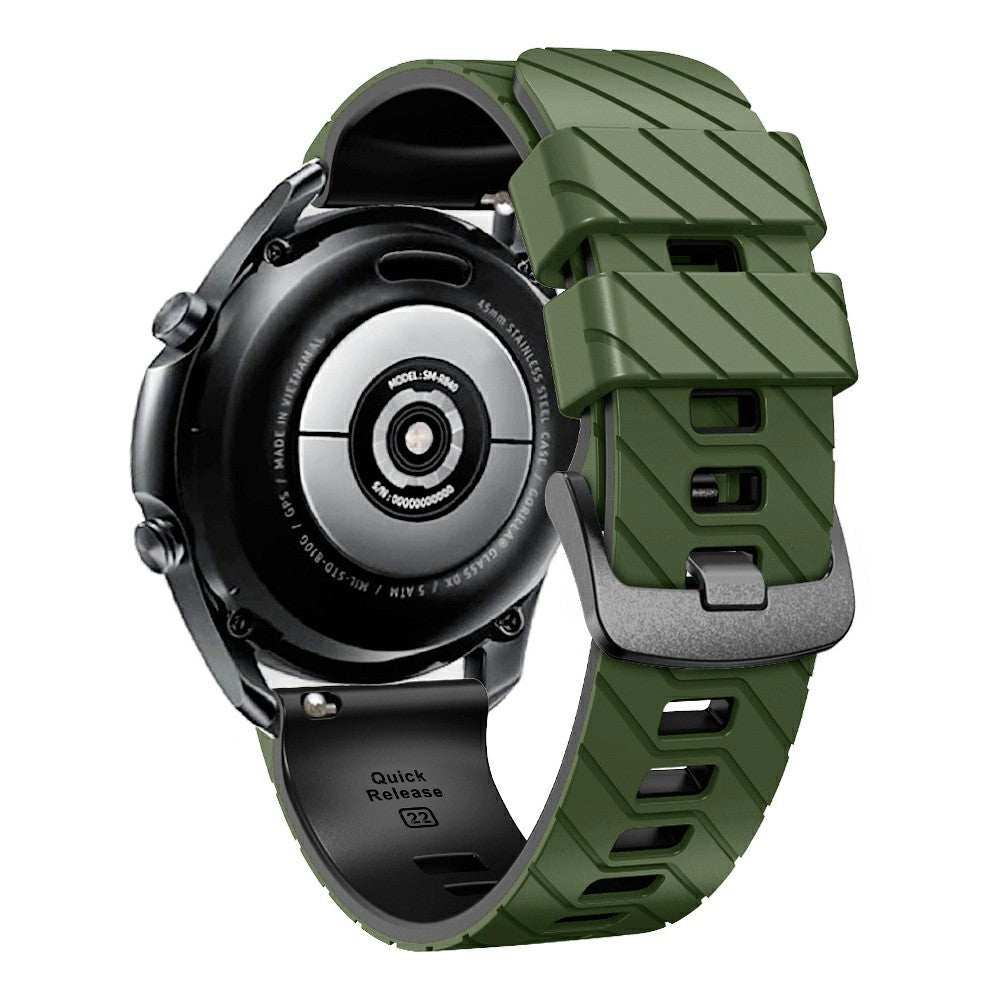 Silicone Band Suunto 9 Peak Pro / 9 Peak / Vertical / Race S / Race Dual Color Replacement Watch Strap - Army Green+Black#serie_9