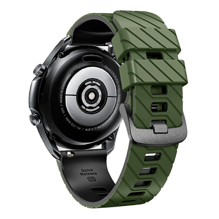 Silicone Band Suunto 9 Peak Pro / 9 Peak / Vertical / Race S / Race Dual Color Replacement Watch Strap - Army Green+Black#serie_9