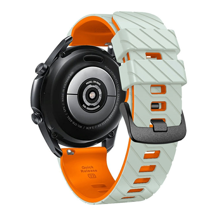Silicone Band Suunto 9 Peak Pro / 9 Peak / Vertical / Race S / Race Dual Color Replacement Watch Strap - Grey+Orange#serie_11
