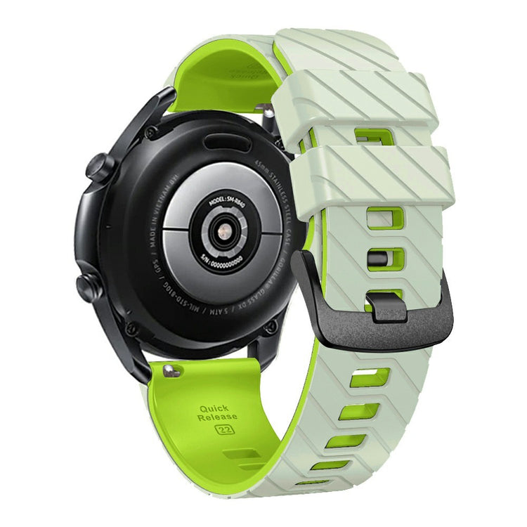 Silicone Band Suunto 9 Peak Pro / 9 Peak / Vertical / Race S / Race Dual Color Replacement Watch Strap - Grey+Lime#serie_12