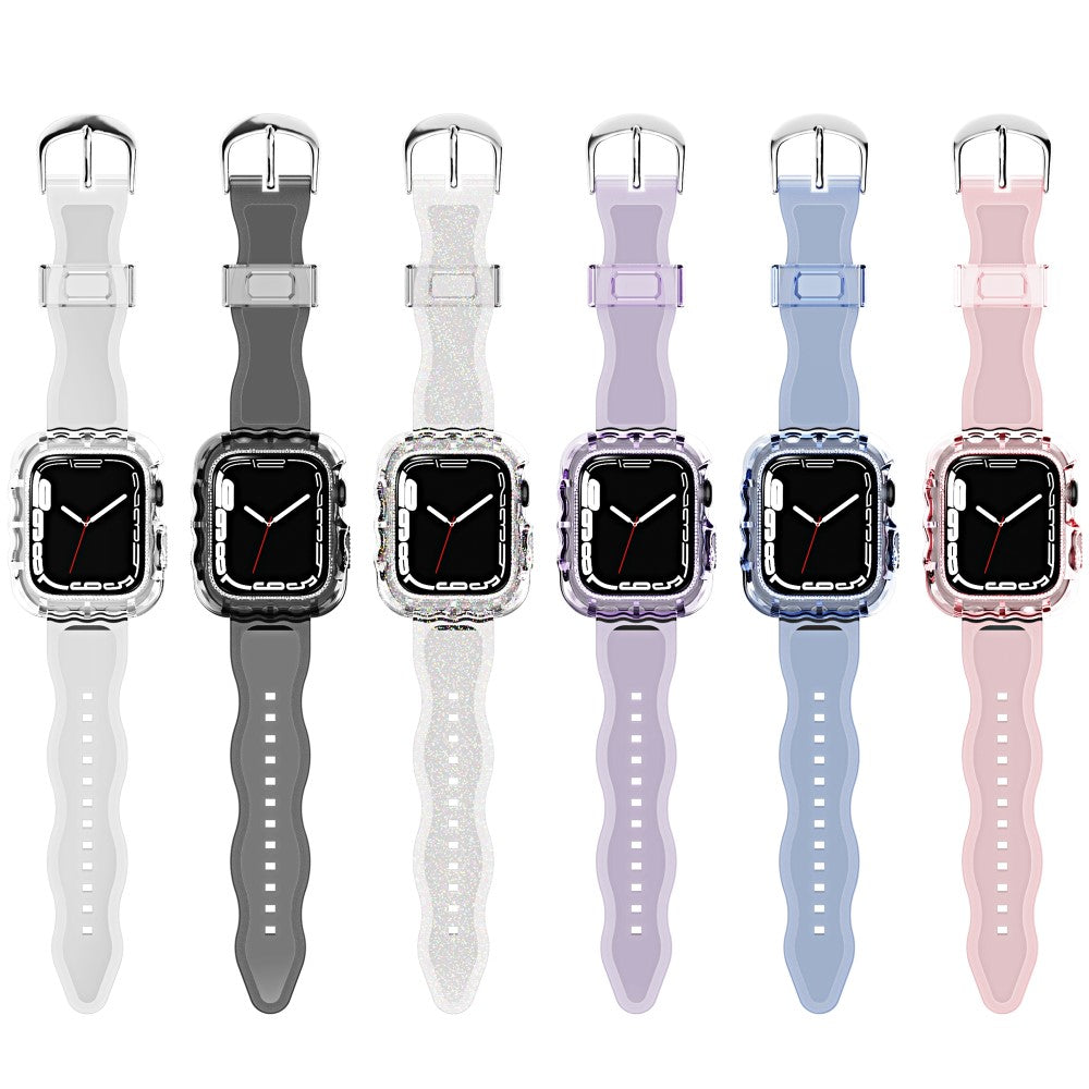 Stilren Silikone Universal Rem passer til Apple Smartwatch - Lilla#serie_6