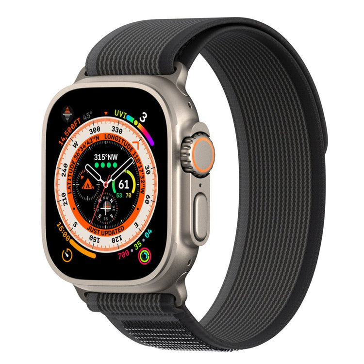 Fed Metal Og Nylon Universal Rem passer til Apple Smartwatch - Sort#serie_1