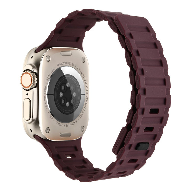 Meget Pænt Metal Og Silikone Universal Rem passer til Apple Smartwatch - Lilla#serie_13