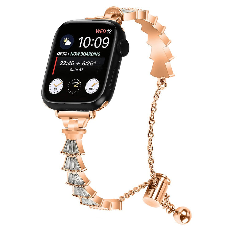 Vildt Sejt Metal Og Rhinsten Universal Rem passer til Apple Smartwatch - Pink#serie_2