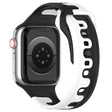 Watch Strap Apple Watch Series 9 8 7 41mm / SE (2023) SE (2022) SE Series 6 5 4 40mm / Series 3 2 1 38mm Dual-color Silicone Band - Black / Red