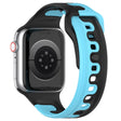Watch Strap Apple Watch Series 9 8 7 41mm / SE (2023) SE (2022) SE Series 6 5 4 40mm / Series 3 2 1 38mm Dual-color Silicone Band - Black / Red