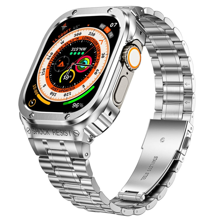 Mega Sejt Metal Universal Rem passer til Apple Smartwatch - Sølv#serie_4