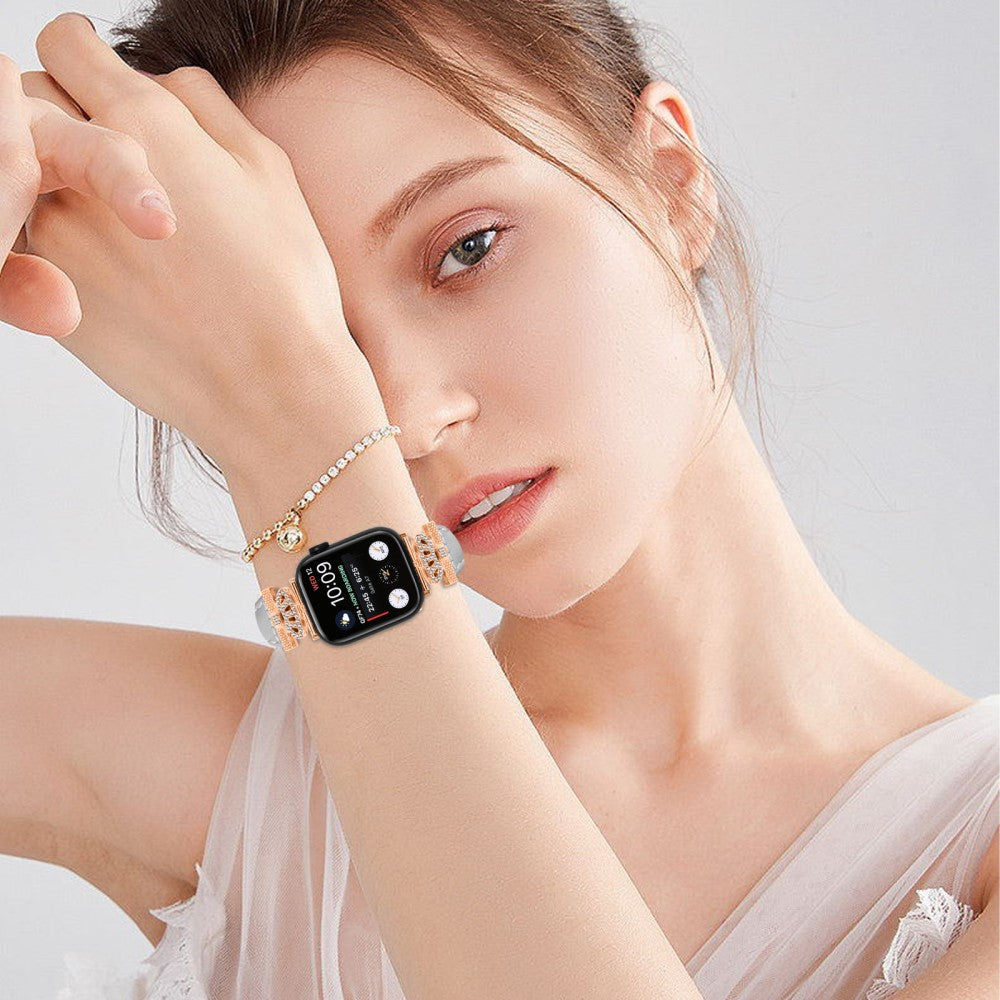 Rose Gold Buckle Wristband Apple Watch Universal 49mm/45mm/44mm/42mm Strap - Grey#serie_2