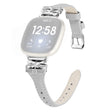 Silver Buckle Watch Strap Fitbit Versa 3 / 4 / Sense / Sense 2 Butterfly Connector Adjustable Band