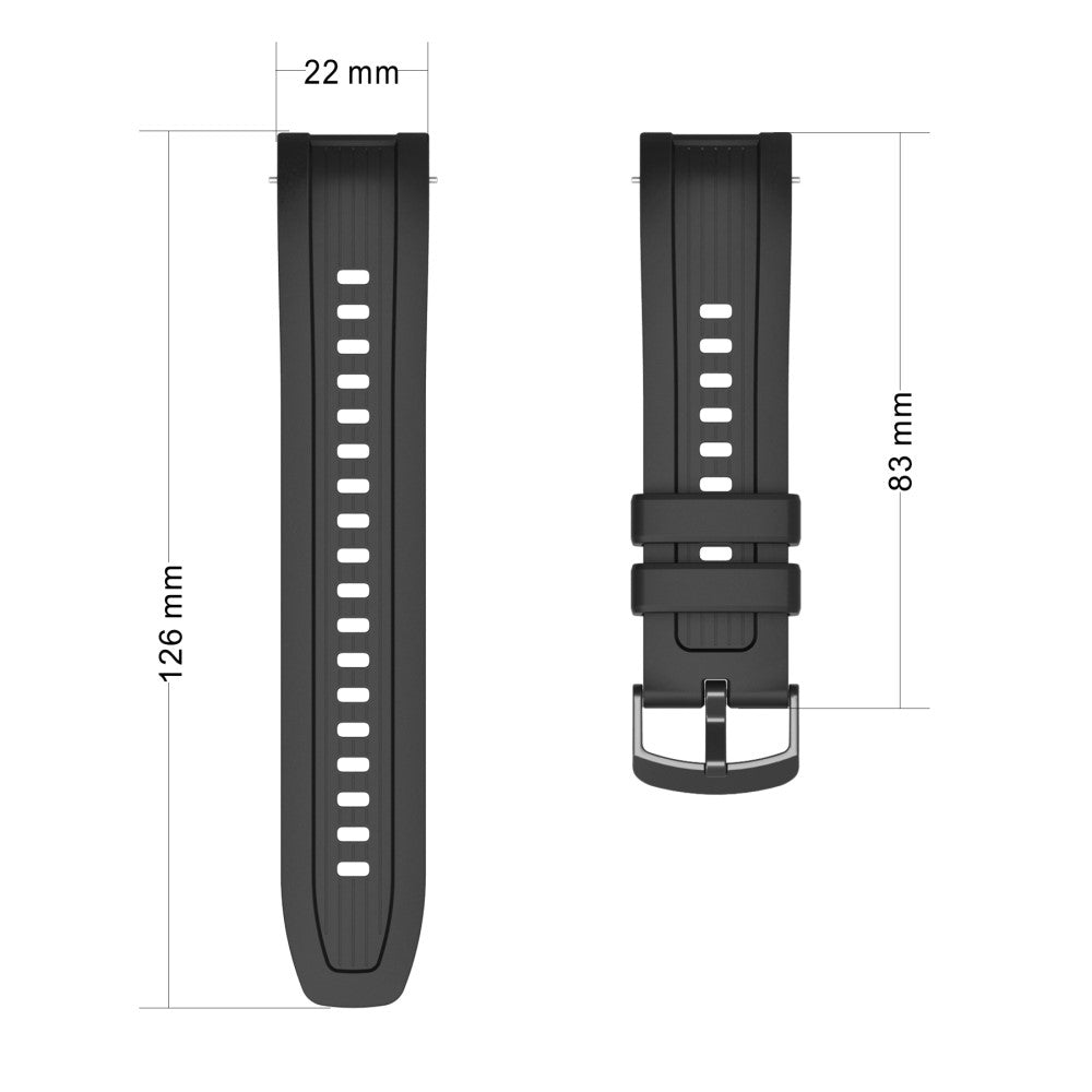Huami Amazfit Balance (A2286) Silicone Strap Wrist Watch Band with Watch Frame Cover - Black#serie_1