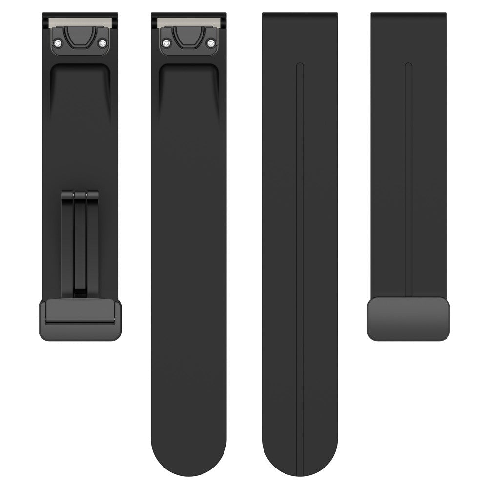 Vildt Elegant Silikone Universal Rem passer til Garmin Smartwatch - Sort#serie_1