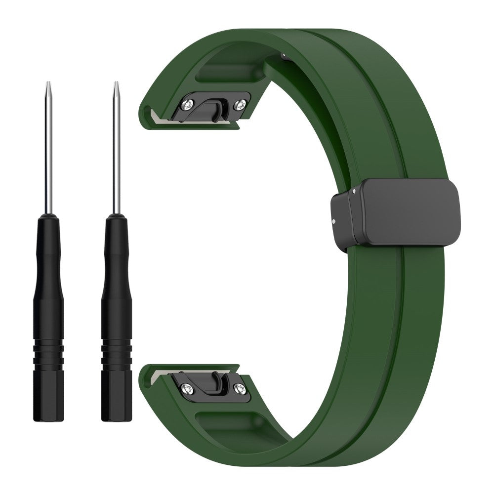 Vildt Elegant Silikone Universal Rem passer til Garmin Smartwatch - Grøn#serie_9