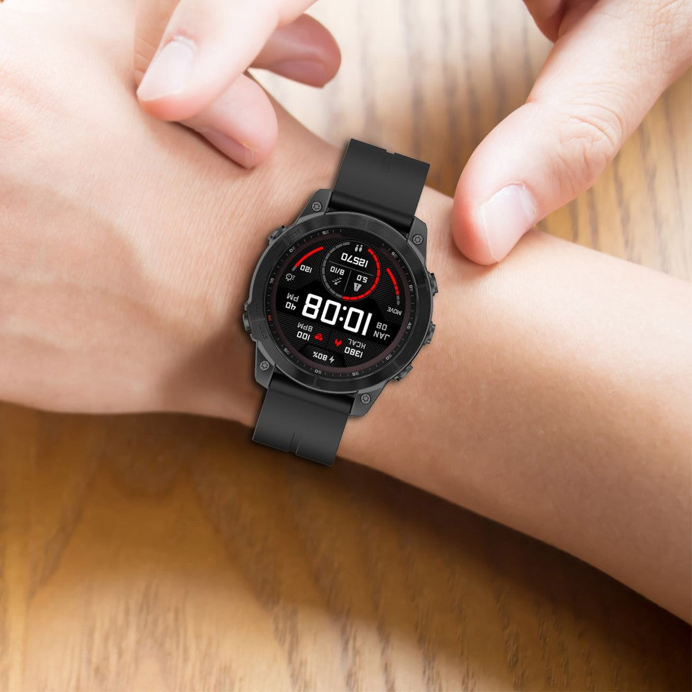 Vildt Elegant Silikone Universal Rem passer til Garmin Smartwatch - Sølv#serie_10