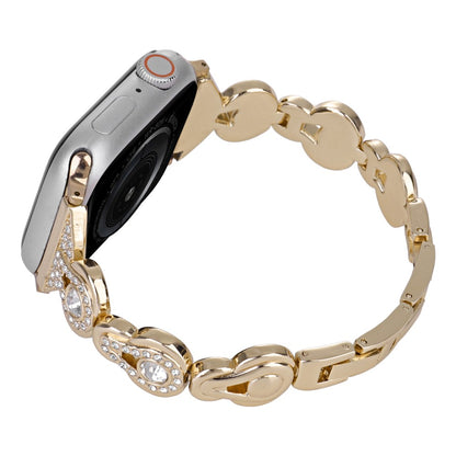 Vildt Fed Rhinsten Universal Rem passer til Apple Smartwatch - Guld#serie_2